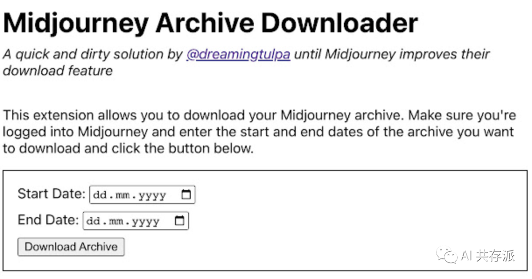 推荐一个可以批量下载Midjourney图片的浏览器插件：Midjourney Archive Downloader