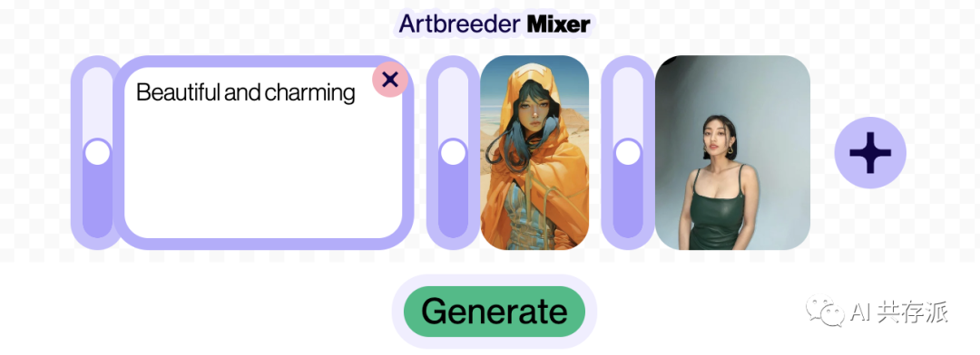 ArtbreederMixer：将多个图像和文本利用AI 混合在一起来创建新图像