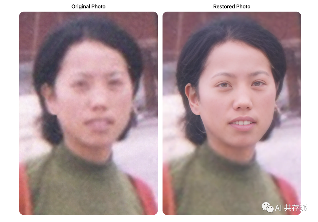 免费在线 AI 人脸旧照片修复工具：restorephotos.io
