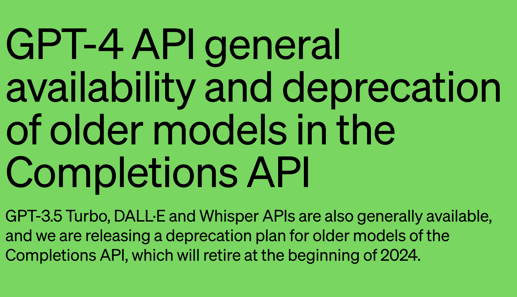 GPT-4 API 现已向所有付费 OpenAI API 客户开放