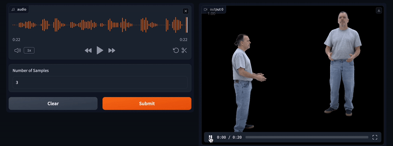 Meta发布了audio2photoreal 演示，可以从对话音频中生成逼真的面部、身体和手势