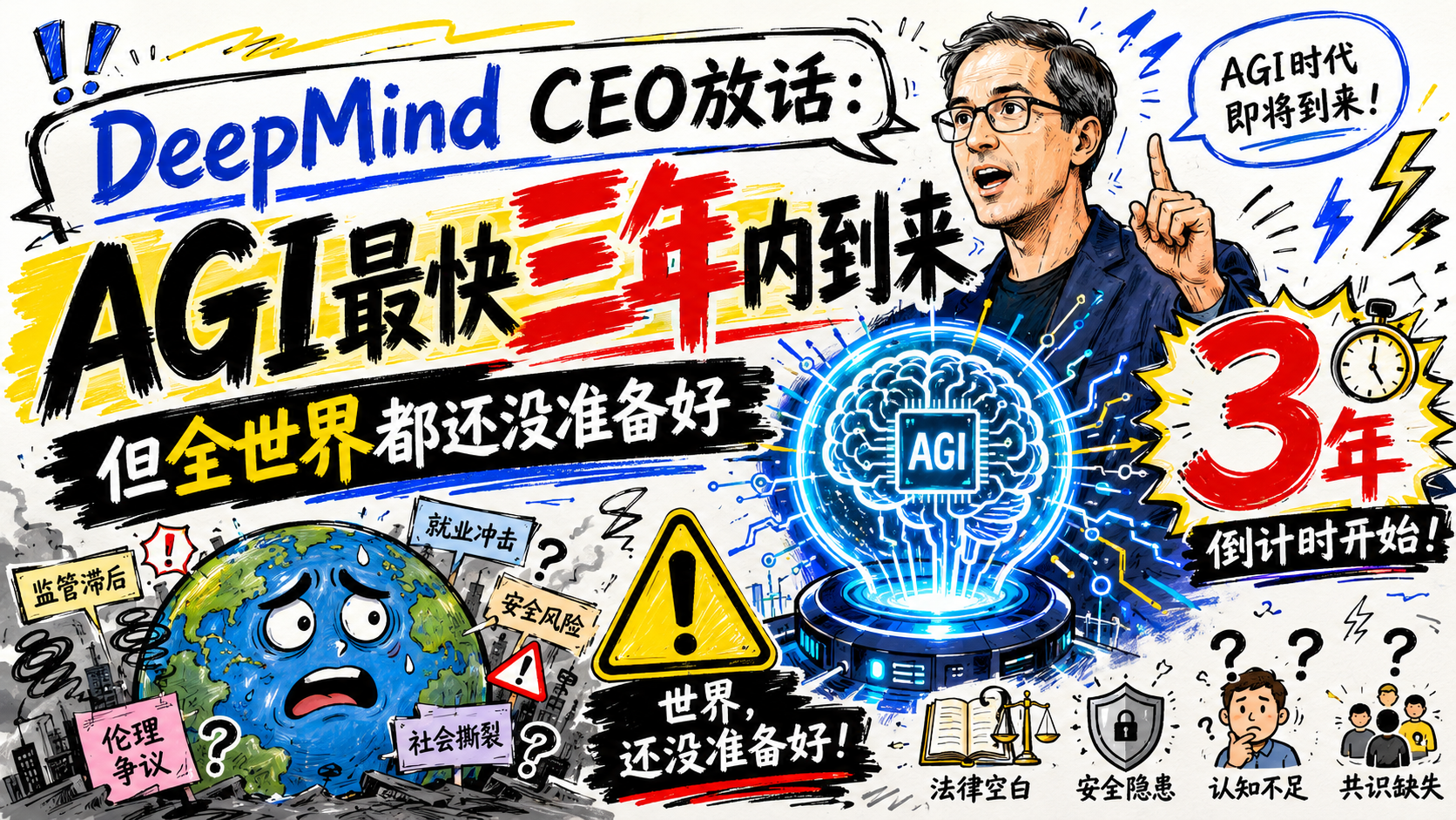 DeepMind CEO放话：AGI最快三年内到来，但全世界都还没准备好