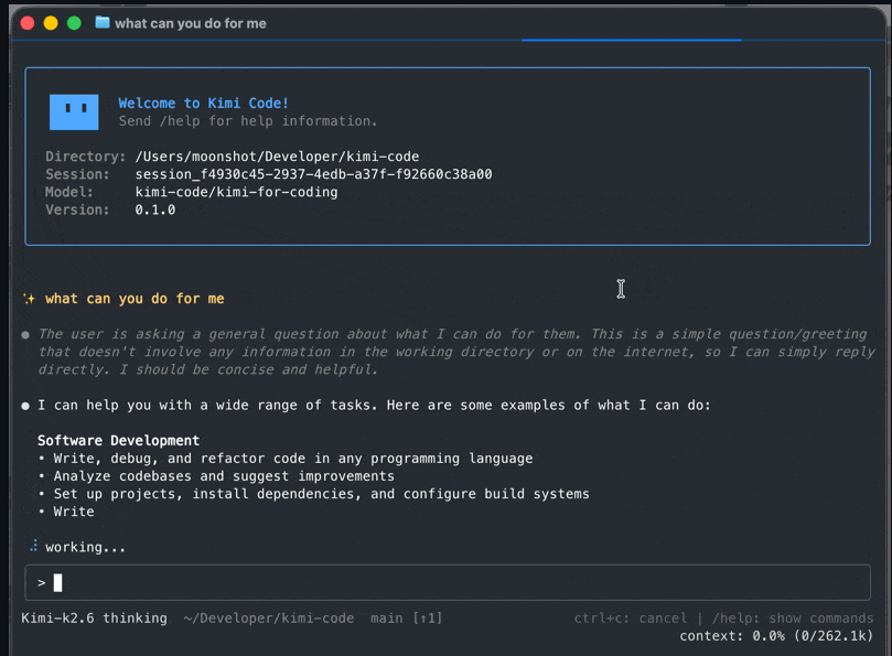 月之暗面发布 Kimi Code:命令行里的 AI 编程助手,支持本地安装