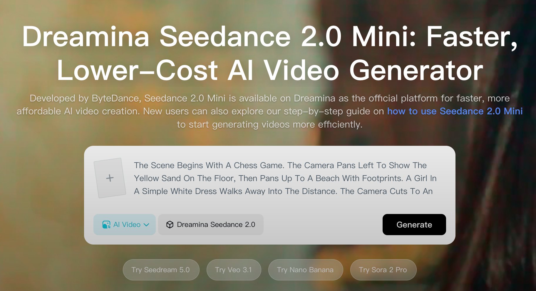 字节Seedance 2.0 Mini上线：比原版便宜30%，速度快2倍，Pro用户再省33%