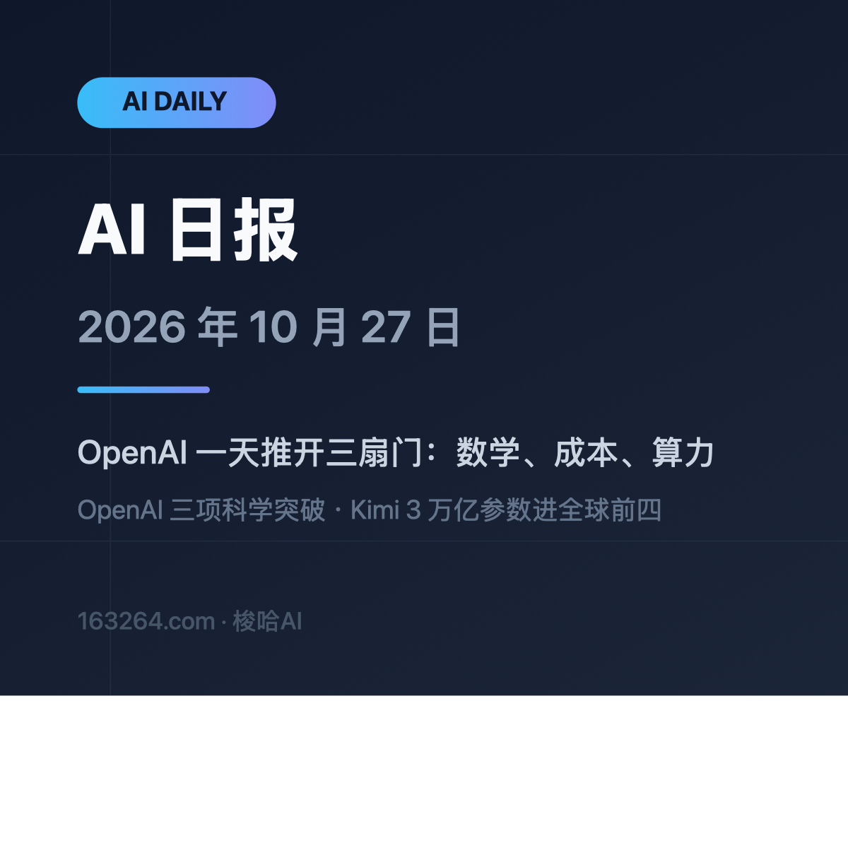 2026 年 10 月 27 日 AI 日报封面